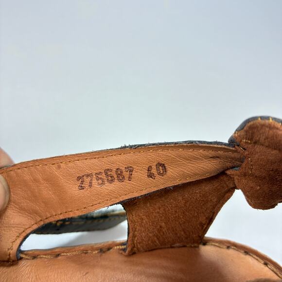 Josef Seibel Rosalie 13 Dark Blue Leather Hook & Loop Women’s Size US 9.5 EU 40 - Picture 9 of 10